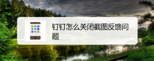 经验分享钉钉截图反馈怎么取消。