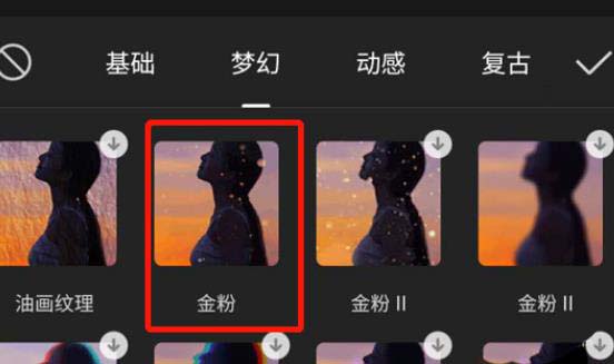 剪映视频如何加金粉和慢动作特效。
