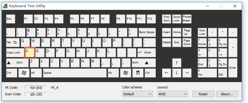 Keyboard Test Utility：电脑必备键盘测试软件，小体积、免安装