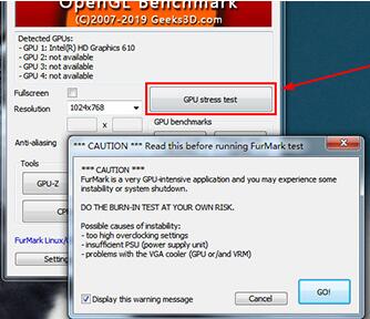 卡硬工具箱烤机测试的详细操作。