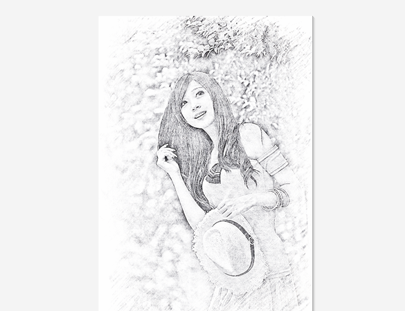 美图秀秀做出素描效果照片的操作流程。