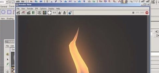 maya制作蜡烛火焰的操作流程。