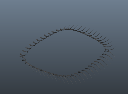 maya制作睫毛的简单操作。