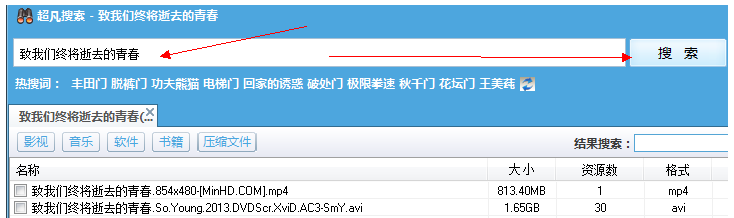 p2psearcher使用技巧，搜索视频并下载到U盘
