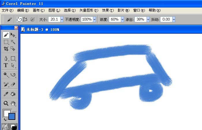 painter使用丙烯画制作水彩画的图文操作。