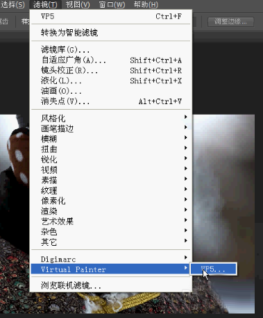 Painter制作哥特式油画的操作过程。