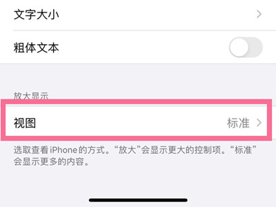苹果13图标大小如何调整。