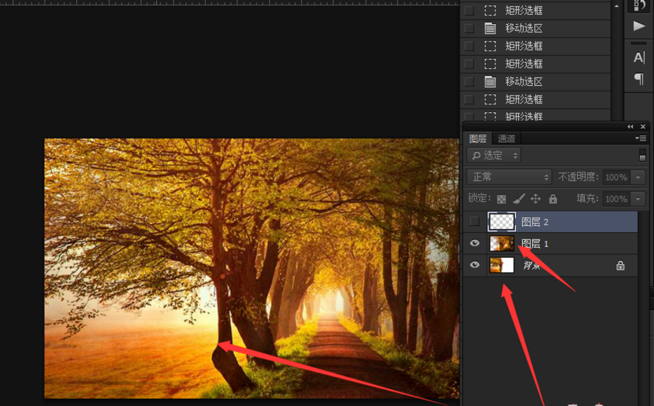 photoshop里历史画笔使用操作介绍。