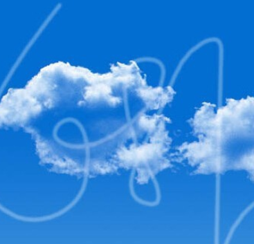 photoshop制作云彩文字的基础操作。