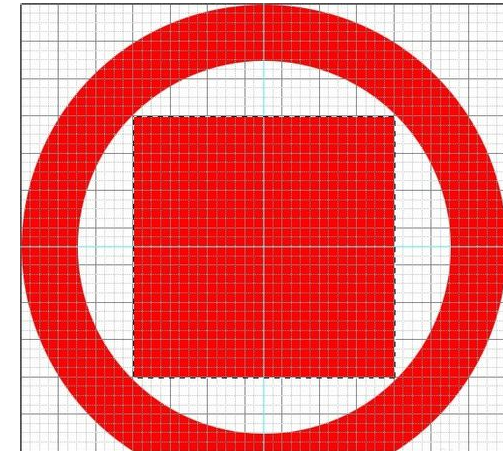 photoshop制作工行logo的简单操作。