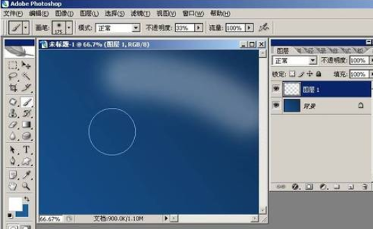 photoshop打造漫天飞舞流星雨效果的图文操作。