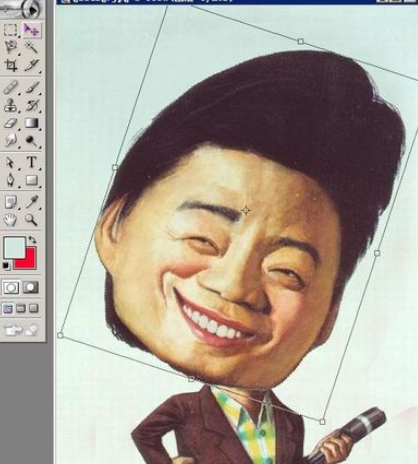 photoshop制作歪脖子头像的基础操作。