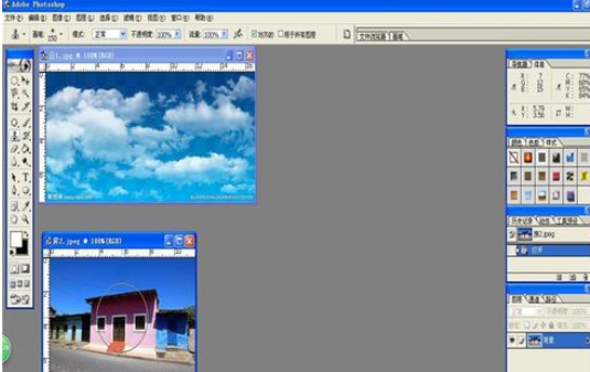photoshop里图章工具使用操作讲解。