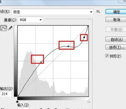 photoshop使用曲线的操作流程。