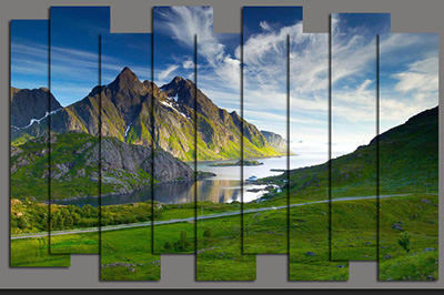 Photoshop制作立体分割图片效果的详细操作。