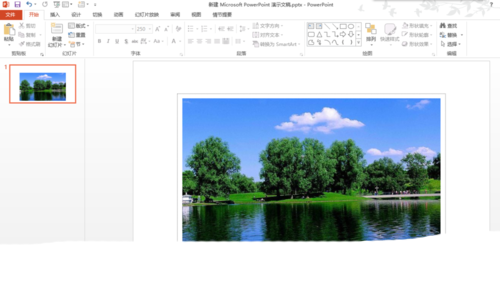 PPT做出玻璃字的操作流程。
