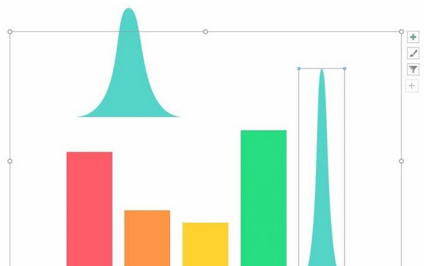 PPT绘制山峰柱状图表的详细教程。