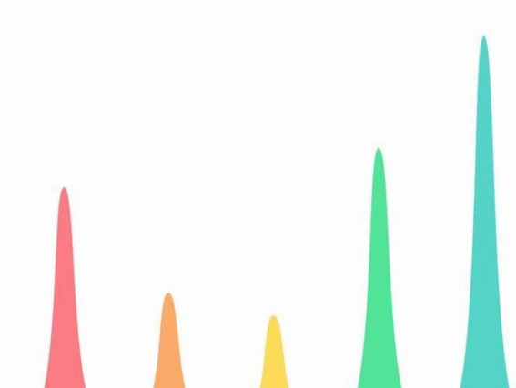 PPT绘制山峰柱状图表的详细教程。