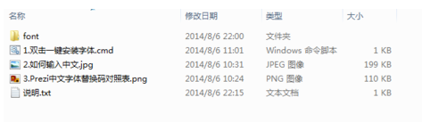 Prezi输入汉字的操作过程。