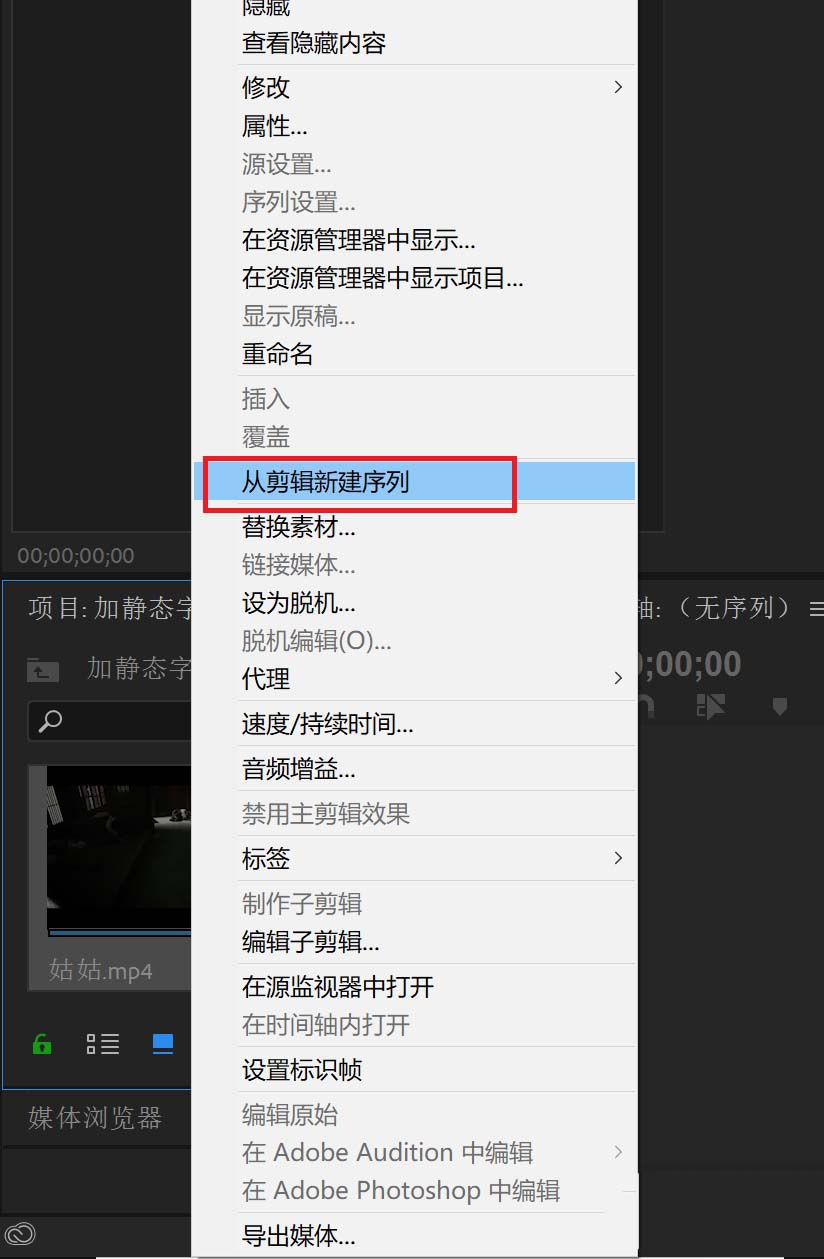 Premiere制作带阴影动态字幕的具体操作。