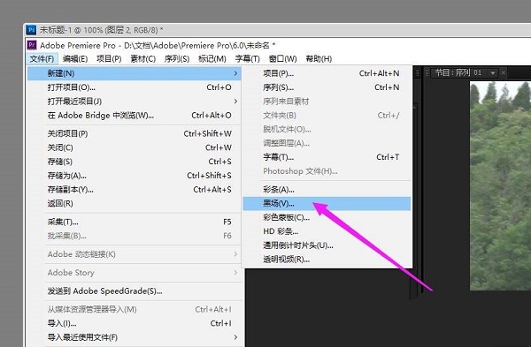 premiere为视频添加黑场过渡的具体操作方法。