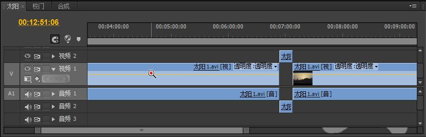 premiere中时间线放大以及缩小的操作方法。