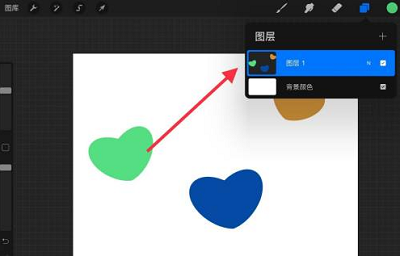 Procreate如何多选图层合并。