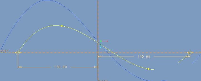 ProE创建双向边界混合曲面的具体操作。