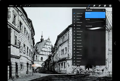 procreate笔刷怎么合并分组。