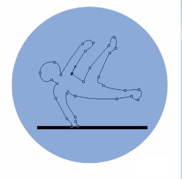 ps打造单杠运动图标的操作步骤。