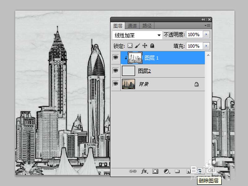 ps给图片做出圆珠笔手绘效果的图文操作过程。
