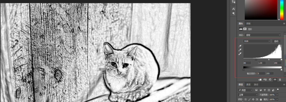 PS教程讲解：快速提取图片线条