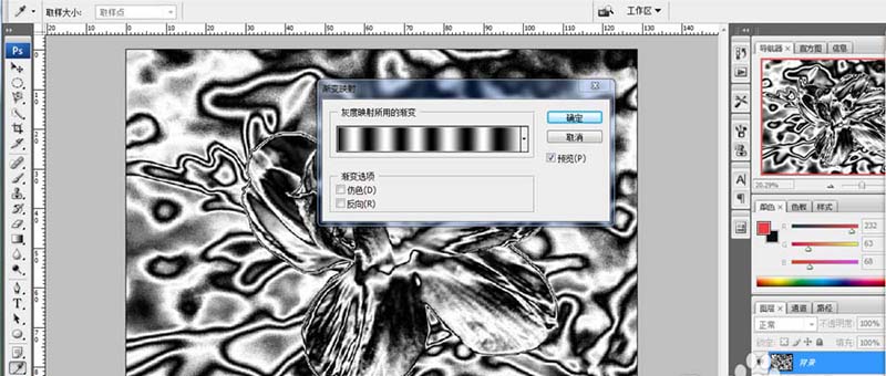 PS使用渐变映射处理图片的图文操作。