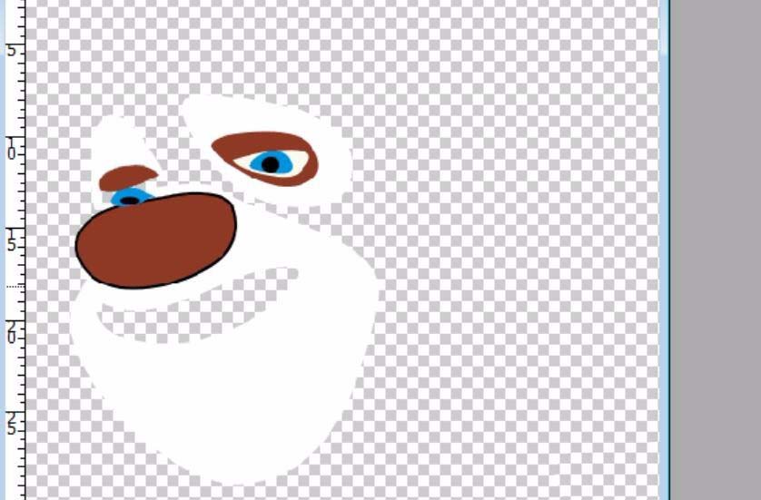 PS手绘卡通熊大的操作流程。