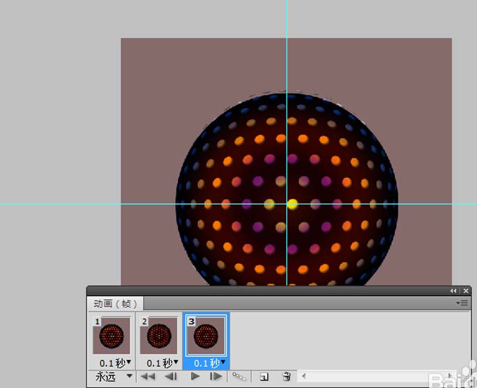 ps制作旋转霓虹灯动画的图文操作。