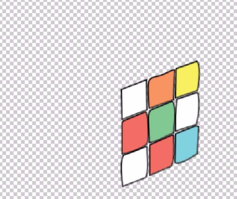 ps制作立体魔方模型的操作流程。