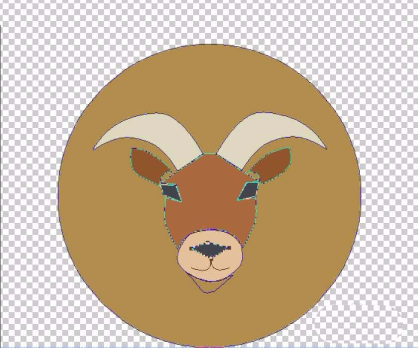 ps制作金牛星座图标的详细操作截图