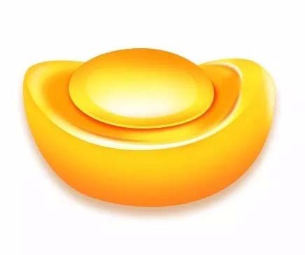 ps制作元宝图标的基础操作。