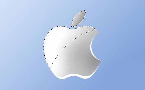 PS制作大苹果Macintosh标志的图文操作。