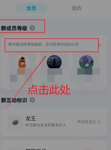 如何查询自己在QQ群中的等级。