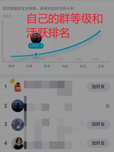 如何查询自己在QQ群中的等级。
