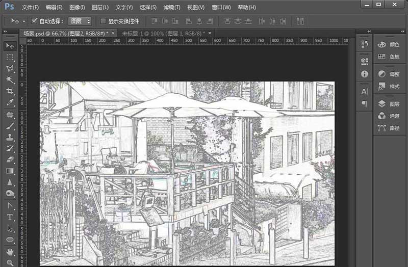 如何让彩色照片呈现手绘效果
