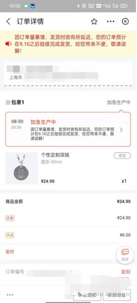 如何在支付宝定制项链。