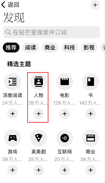 轻芒杂志怎么打开主题订阅。