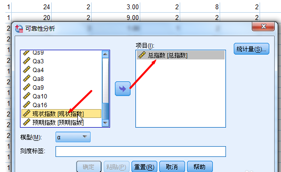 启用SPSS信度分析功能，分析调查数据可信度