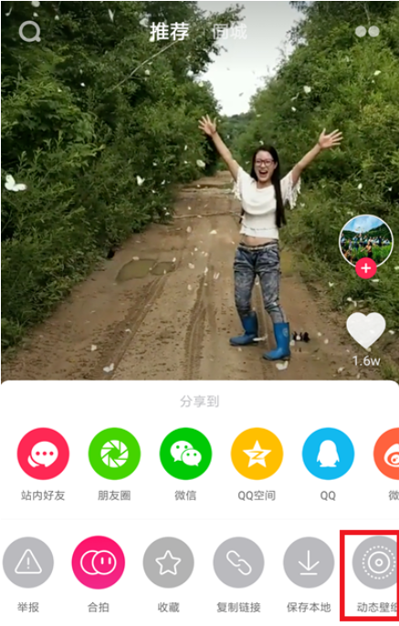 手机壁纸太难看,可用抖音视频来当背景