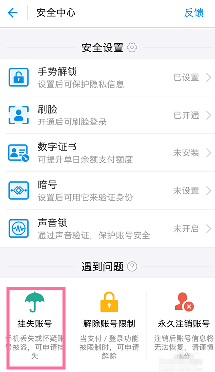 手机丢了、支付宝资金有风险，快挂失账号！