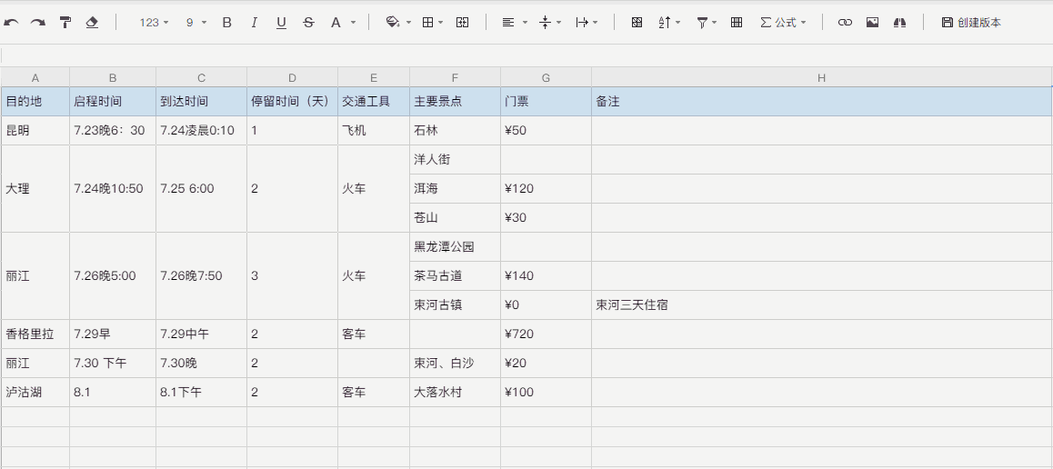 石墨文档表格主要功能详解,动图操作更清晰。