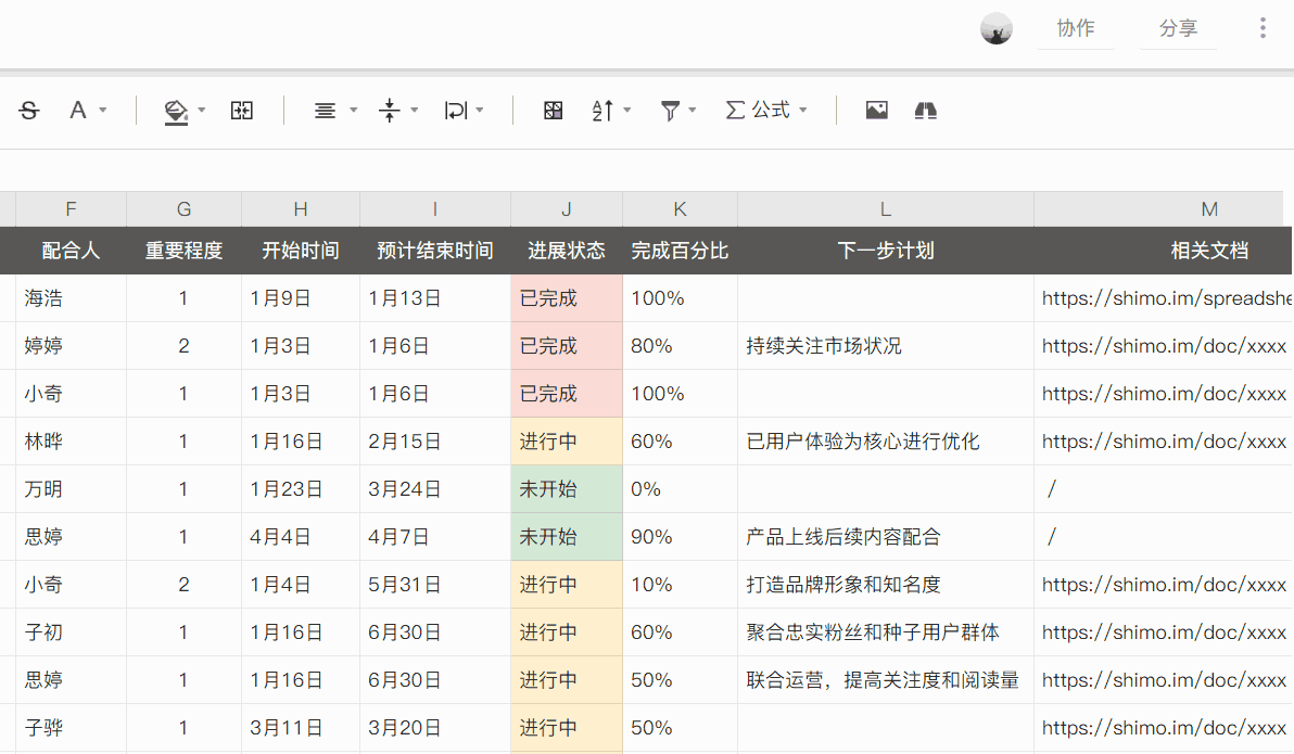 石墨文档表格主要功能详解,动图操作更清晰。