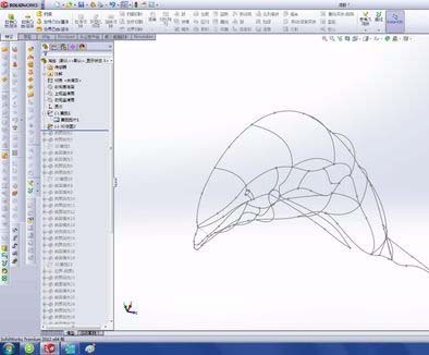 solidworks做出海豚的操作流程。